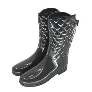Hunter Boots Quilted Dark Slate Gray Women Size 11 New